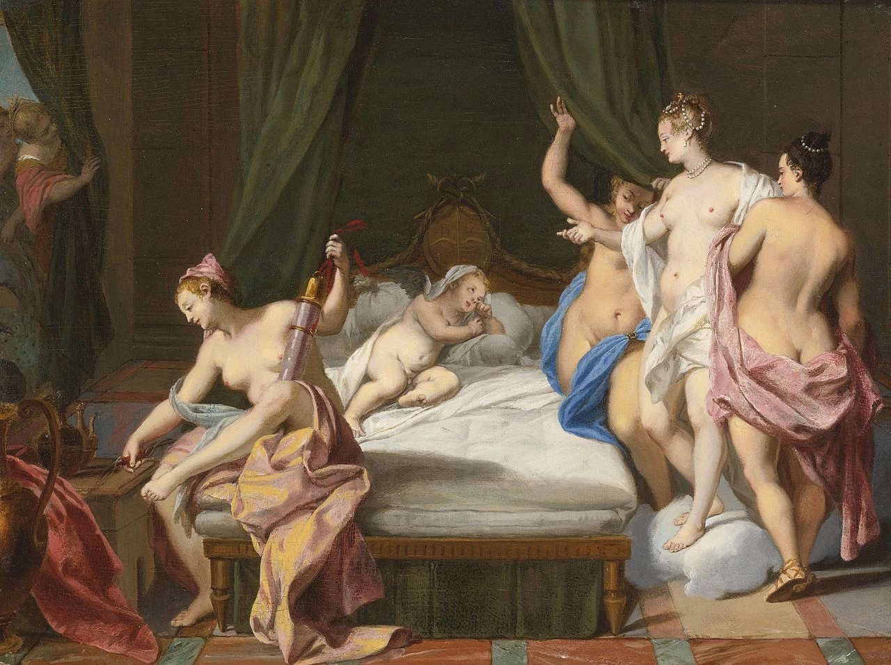 41-Venere e le tre Grazie che proteggono Cupido